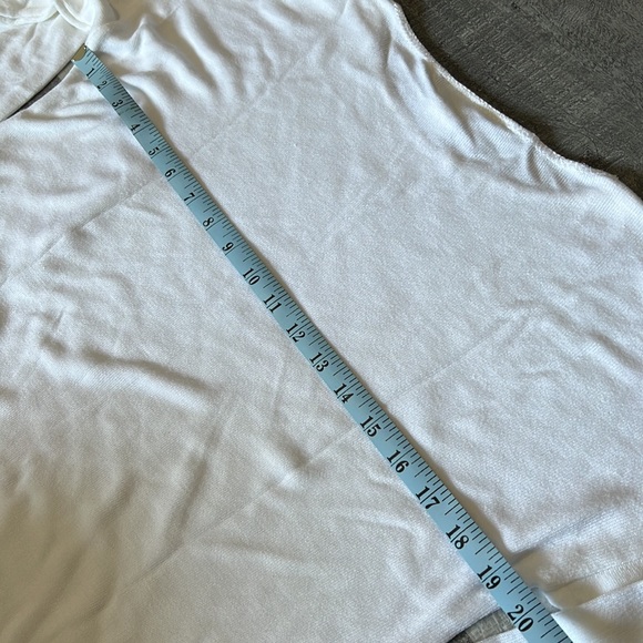 David Brett Vintage 1970’s Stark White Knit Nautical Cardigan Sweater Rayon - Picture 7 of 9